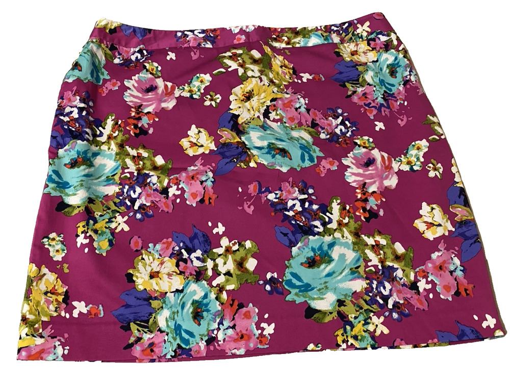 NWOT Charter Club Womens Pink Floral Pencil Skirt Size 22W Fairy Romantic Office